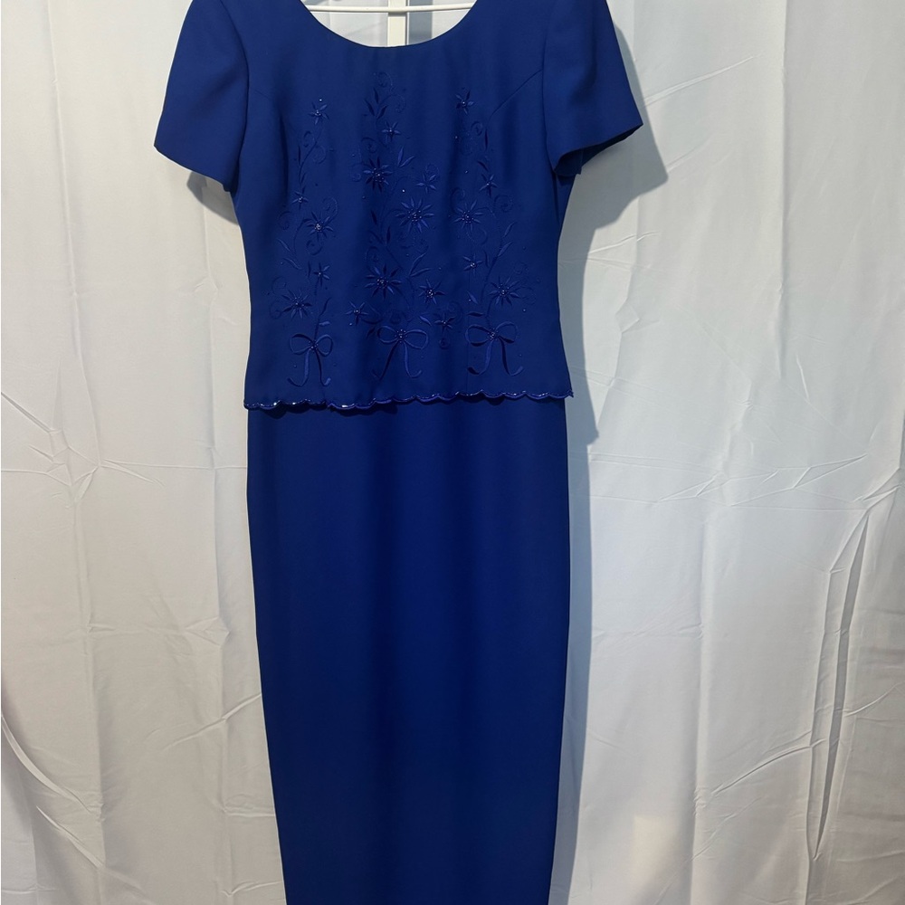 R&M Richards Royal Blue Special Occasion Dress Size 8